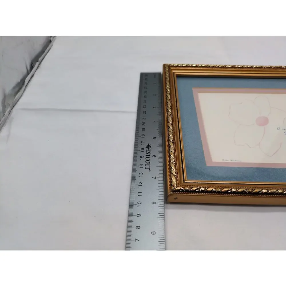 Jim Shackelford I Remember Thanks Mother Framed Poem Art Flower Print Vintage